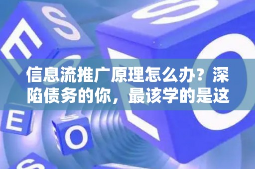 信息流推广原理怎么办？深陷债务的你，最该学的是这个！